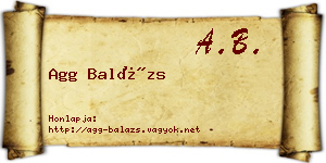 Agg Balázs névjegykártya