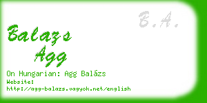 balazs agg business card